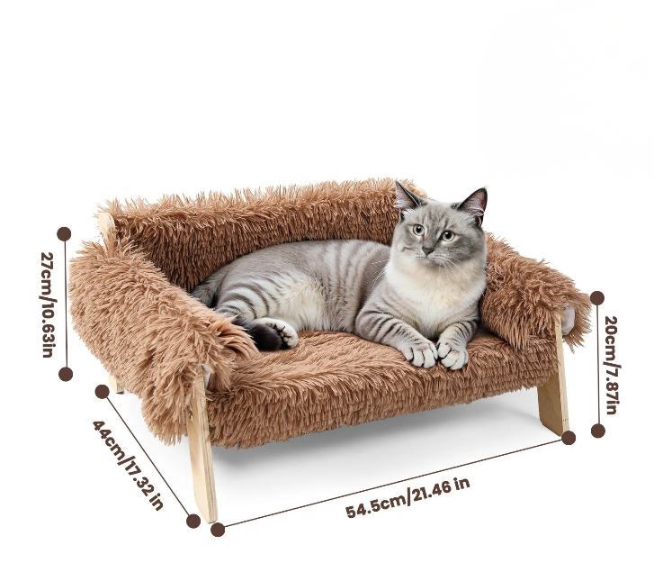 Raised Plush Cat Sofa