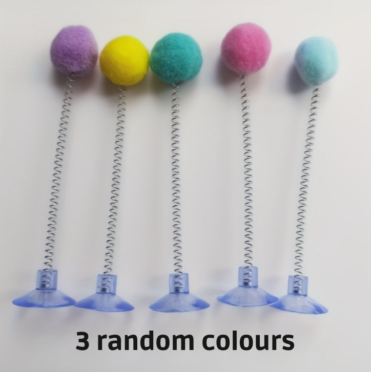 Interactive Cat Toy with Automatic Pouncing Ball & Spring Mechanism - 3/5 piece set