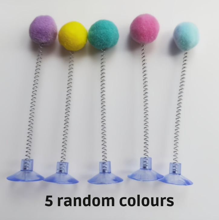 Interactive Cat Toy with Automatic Pouncing Ball & Spring Mechanism - 3/5 piece set