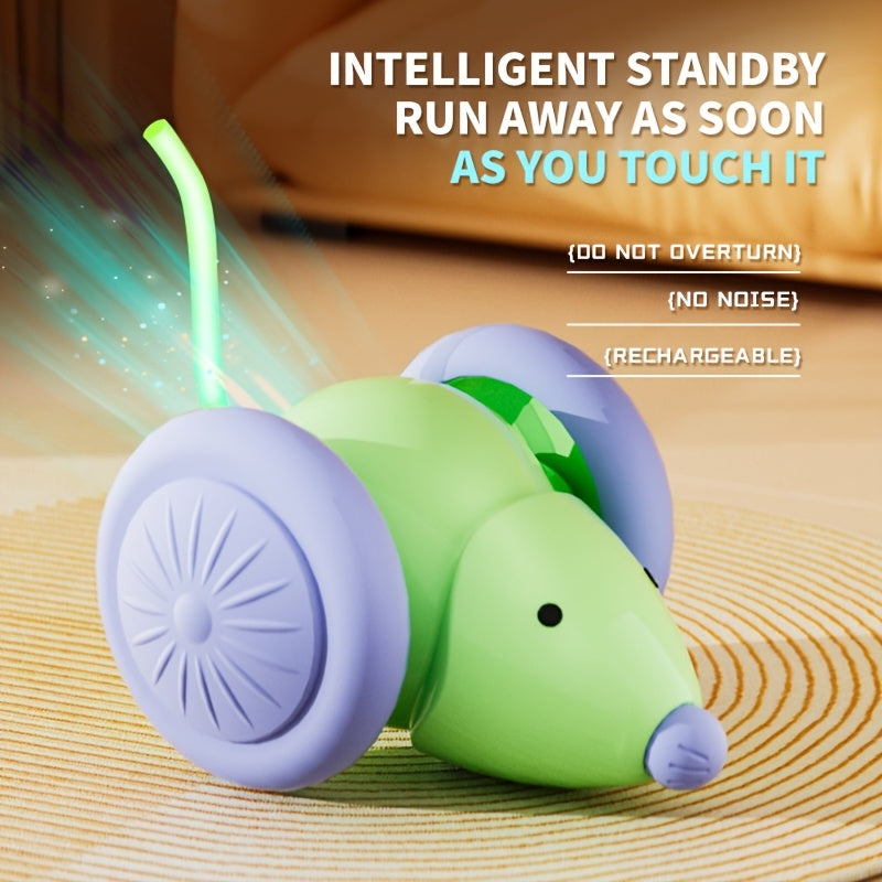 Automatic Cat Toy Mouse - Self-Rolling - USB Rechargeable