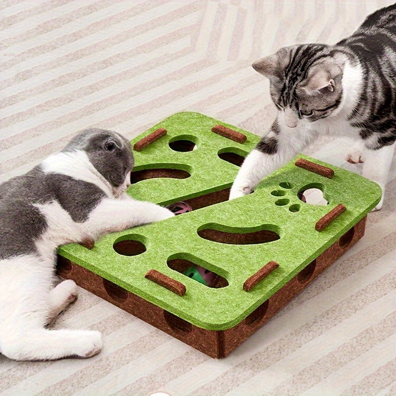 Interactive Cat Maze Toy Box with Balls