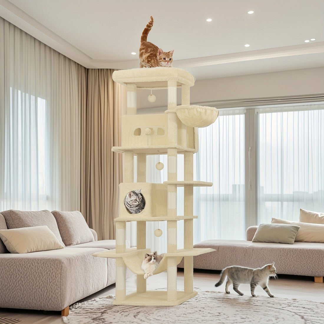 Multi-Level Cat Tree House with Condo