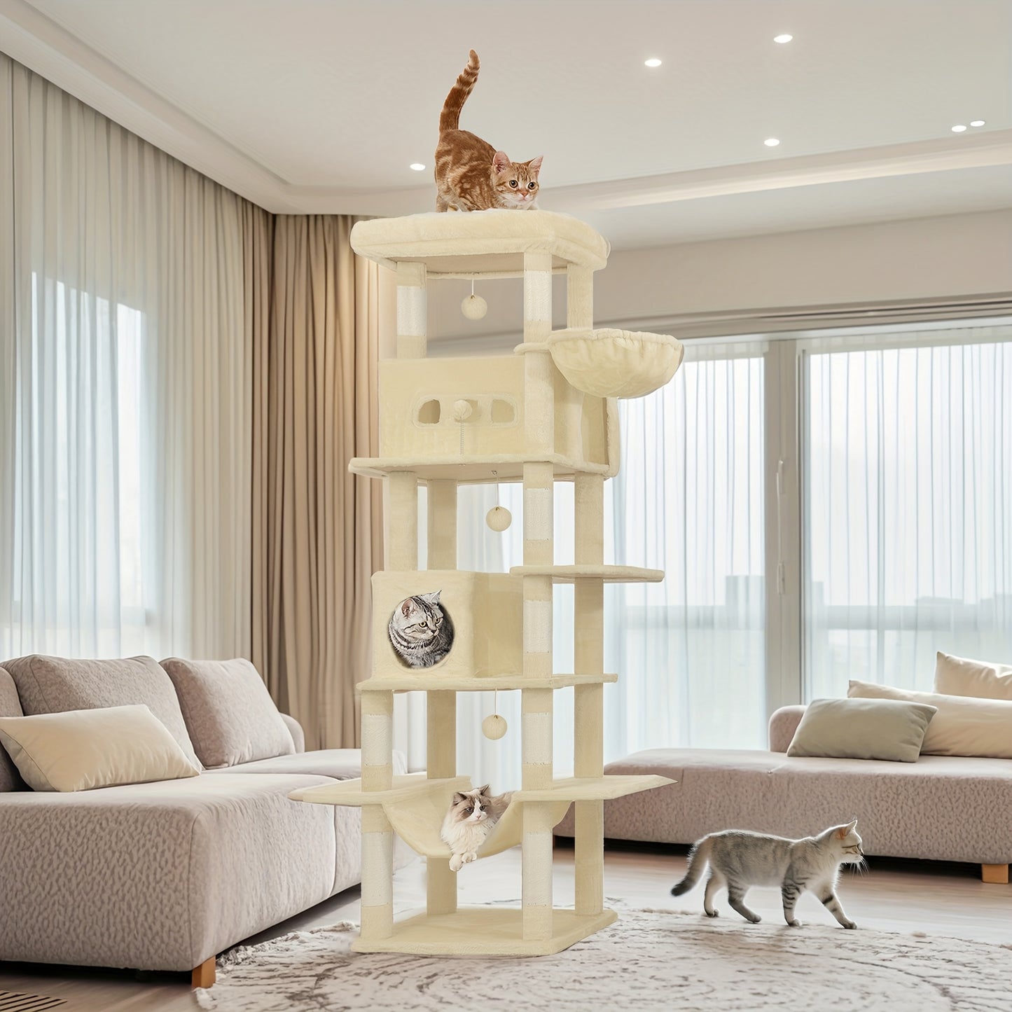 Multi-Level Cat Tree House with Condo