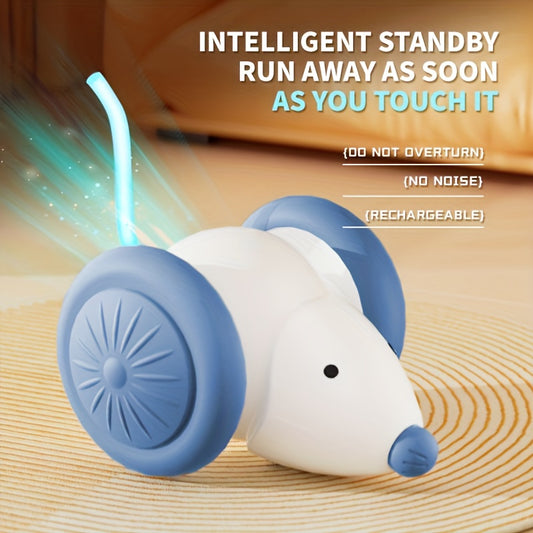 Automatic Cat Toy Mouse - Self-Rolling - USB Rechargeable