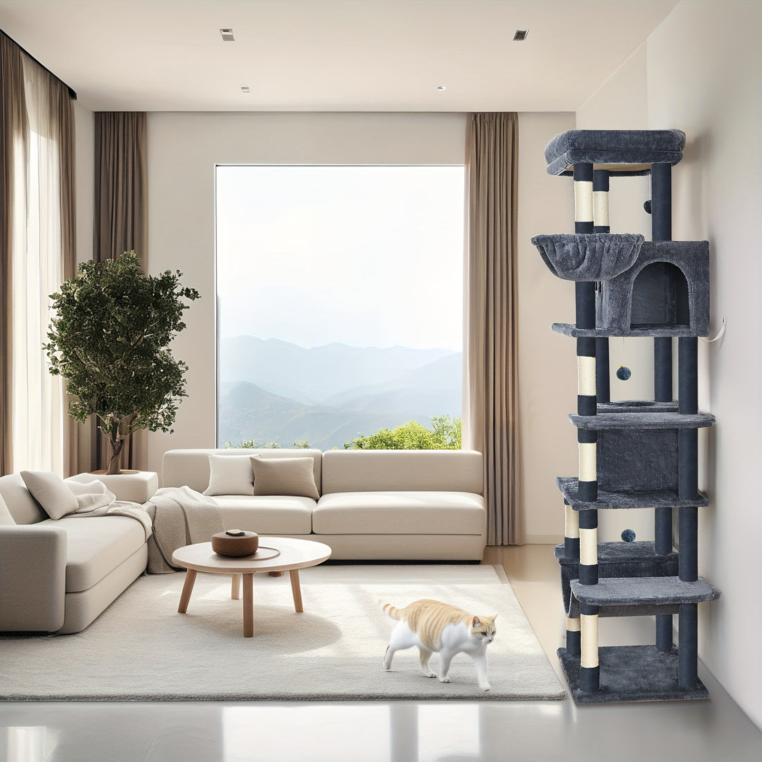 Multi-Level Cat Tree House with Condo