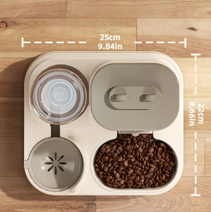 2 in 1 Cat Food Dispenser - Water/ Food