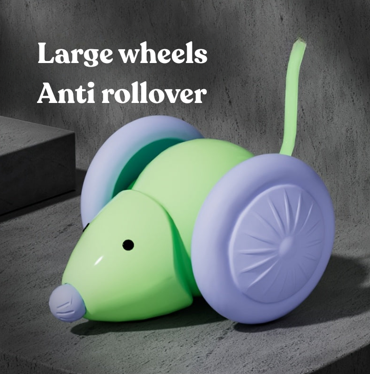 Automatic Cat Toy Mouse - Self-Rolling - USB Rechargeable