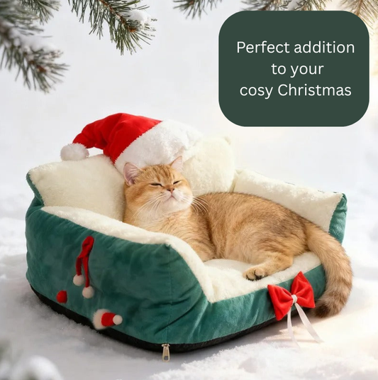 Cosy Christmas Cat Sofa