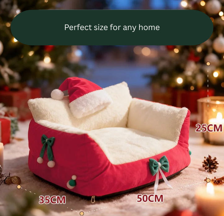 Cosy Christmas Cat Sofa