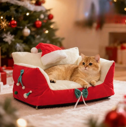 Cosy Christmas Cat Sofa