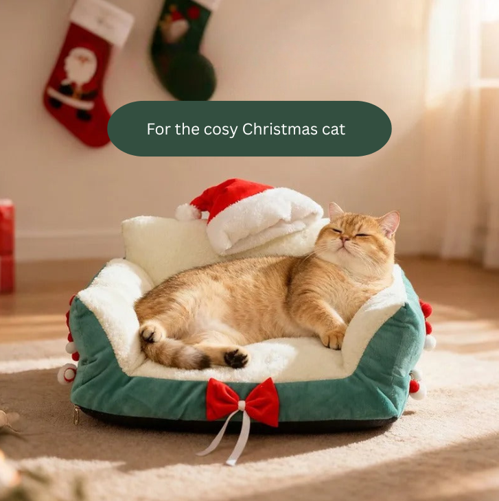Cosy Christmas Cat Sofa