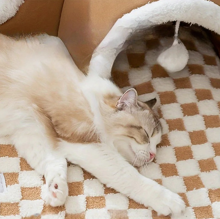 Hide and Seek Cat Play Tunnel - Brown Elk Design