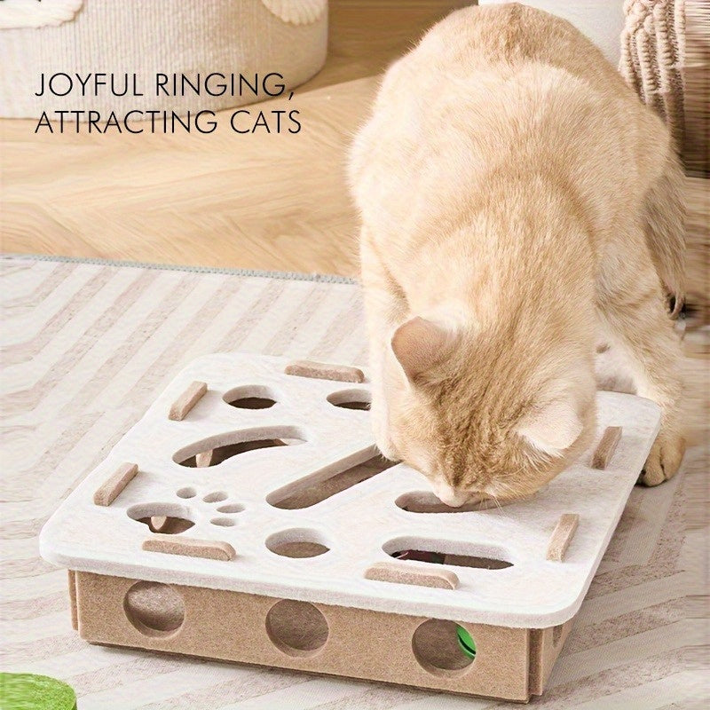 Interactive Cat Maze Toy Box with Balls