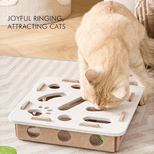 Interactive Cat Maze Toy Box with Balls