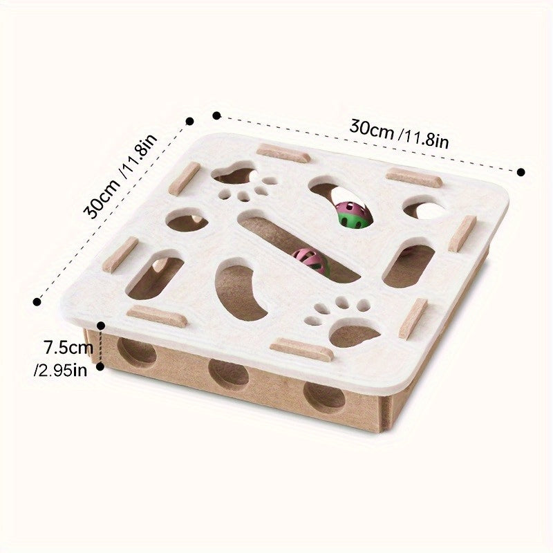 Interactive Cat Maze Toy Box with Balls