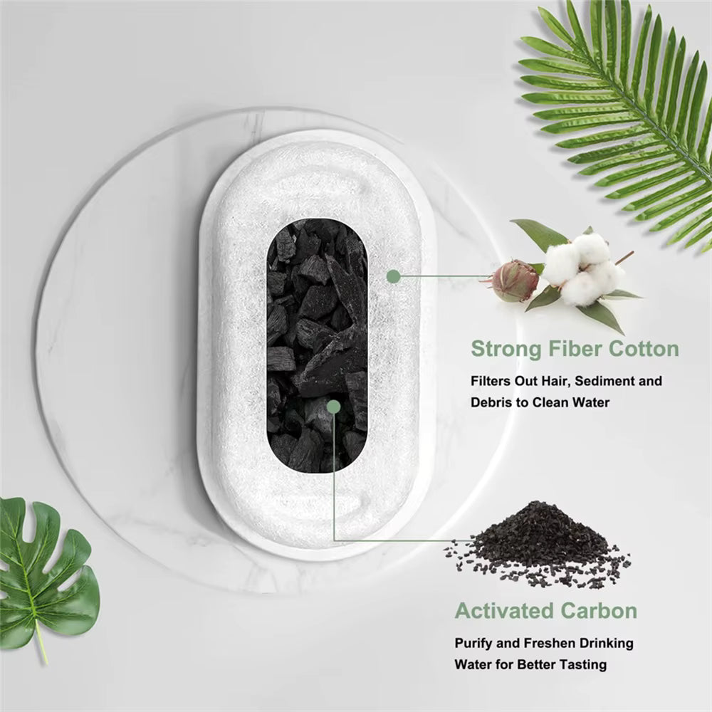 Replacement Filters for 3.2L Stainless Steel Cat Water Fountain – 8 Pack