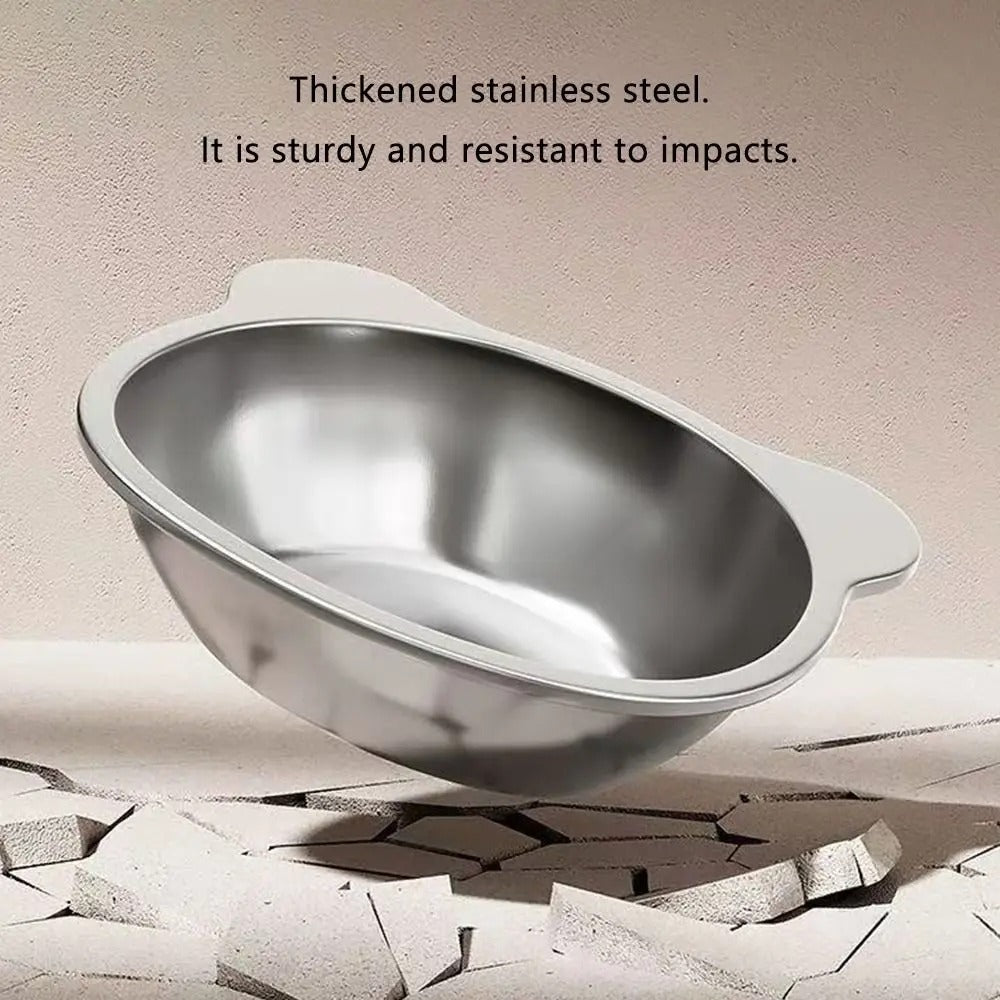 Elevated Tilted Stainless Steel Cat Bowl - 15° Anti-Vomiting Whisker-Friendly Raised Cat Food Bowl with Stand