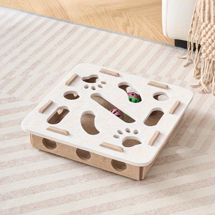 Interactive Cat Maze Toy Box with Balls